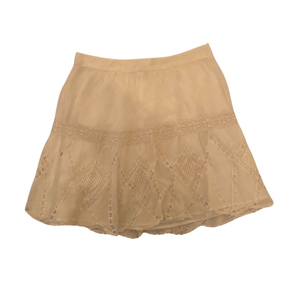 Tularosa cream skirt with lace, SZ M - Picture 1 of 5